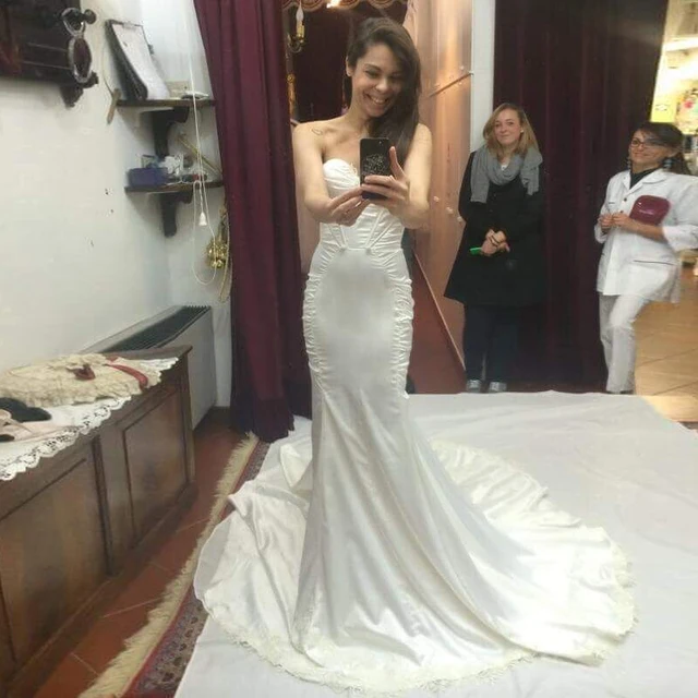 Silk Mermaid Wedding Dresses