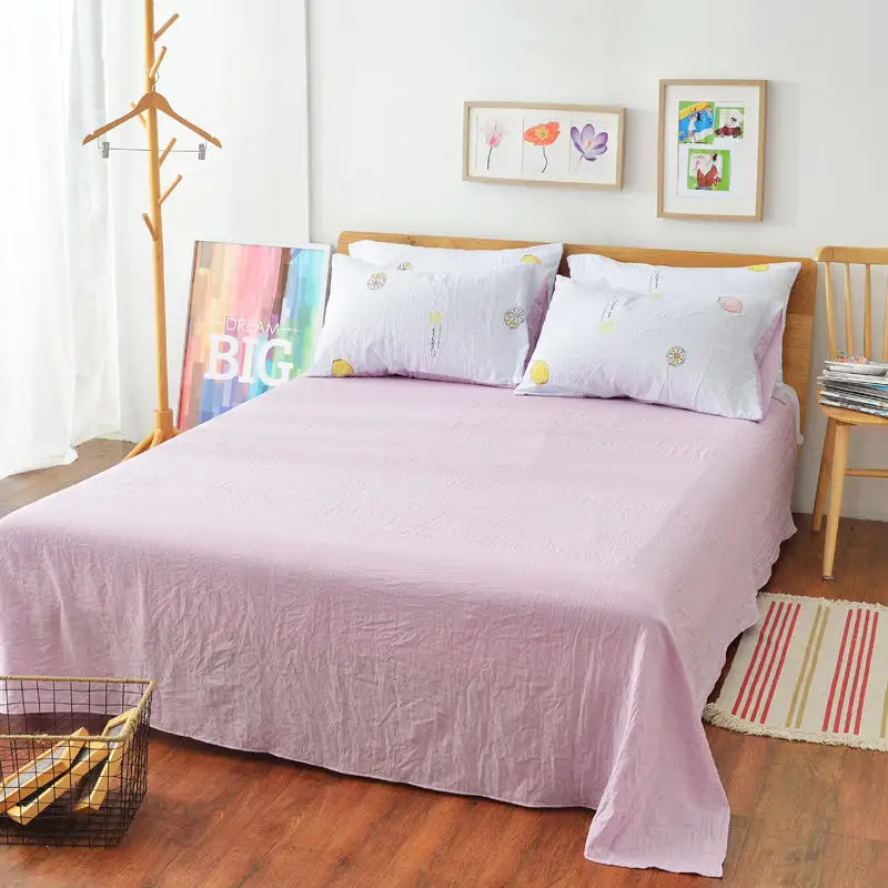  Dream NS 245x230cm Pure Washed Cotton Very Soft Flat Sheets For Nordic Simple Warm Soft Home Bed ro