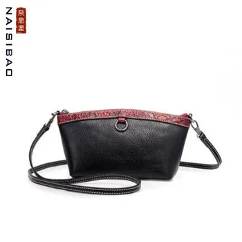 

NAISIBAO Genuine Leather handbags Cowhide women leather bag Fashion embossing real leather women leather shoulder crossbody bag