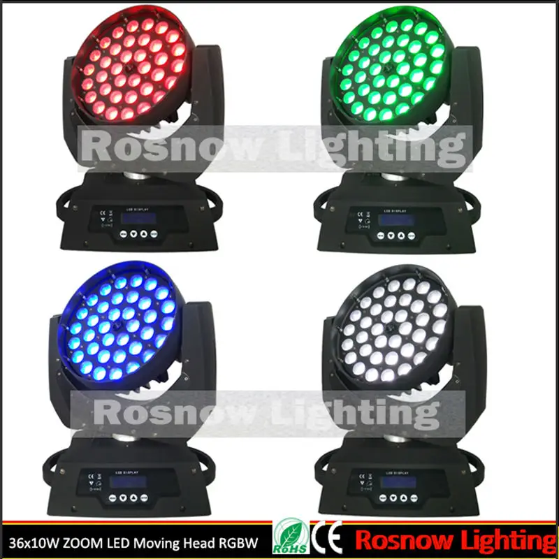 4 шт. огни + 2 дорожных чехла бесплатная доставка RGBW ZOOM led moving stage wash dj свет для