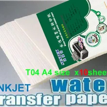 A4 10 сабанас воды трансферная бумага эксклюзивный дизайн передачи Papel горка струйных принтеров копировальной бумаги Water Slide наклейка бумаги