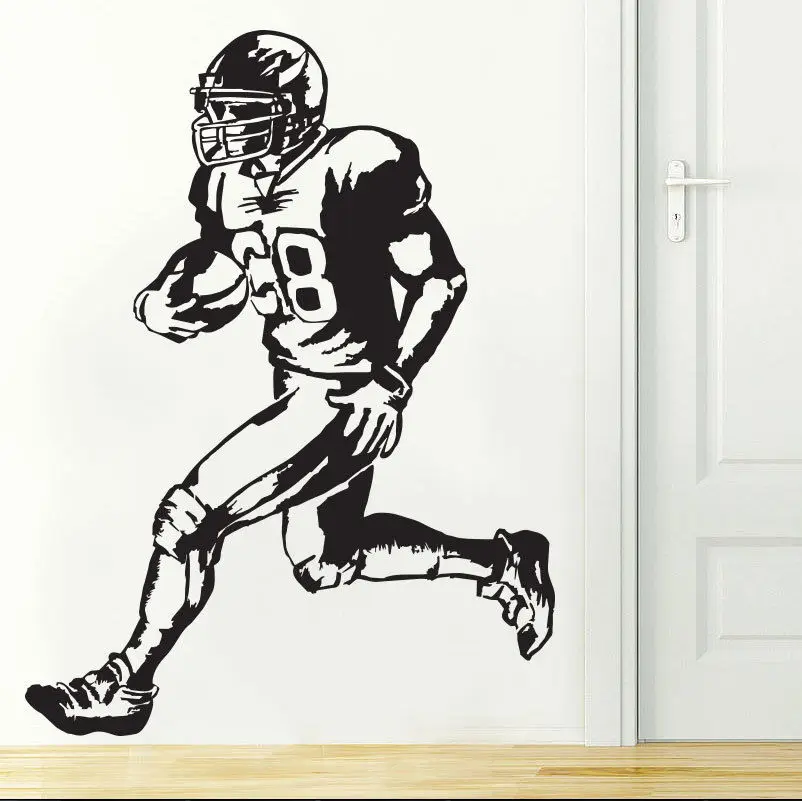 Quarterback Football Player NFL Wall Decal Boys Decor Vinyl Sticker