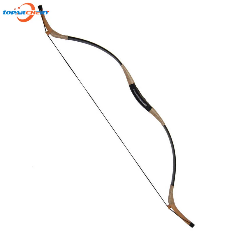 

30lbs 35lbs Traditional Archery Hunting Shooting Pigskin Recurve Bow Wooden Long Bow with Draw Length 32'' for Outdoor Sports