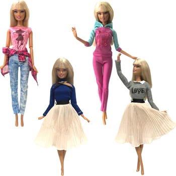 

NK 4 Pcs Doll Ballet Dress Handmade Party Clothes Fashion Dress For Barbie Doll Accessories Child Toys Girl' Gift 5X
