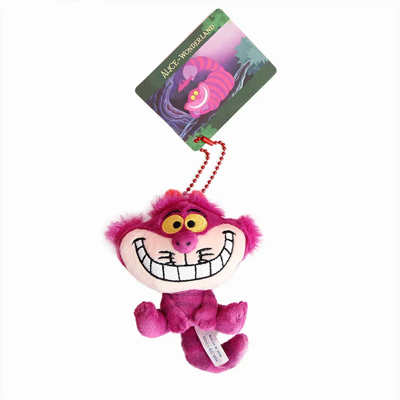 Disney Cheshire Cat  Alice in Wonderland keychain Key Ring Plush toy