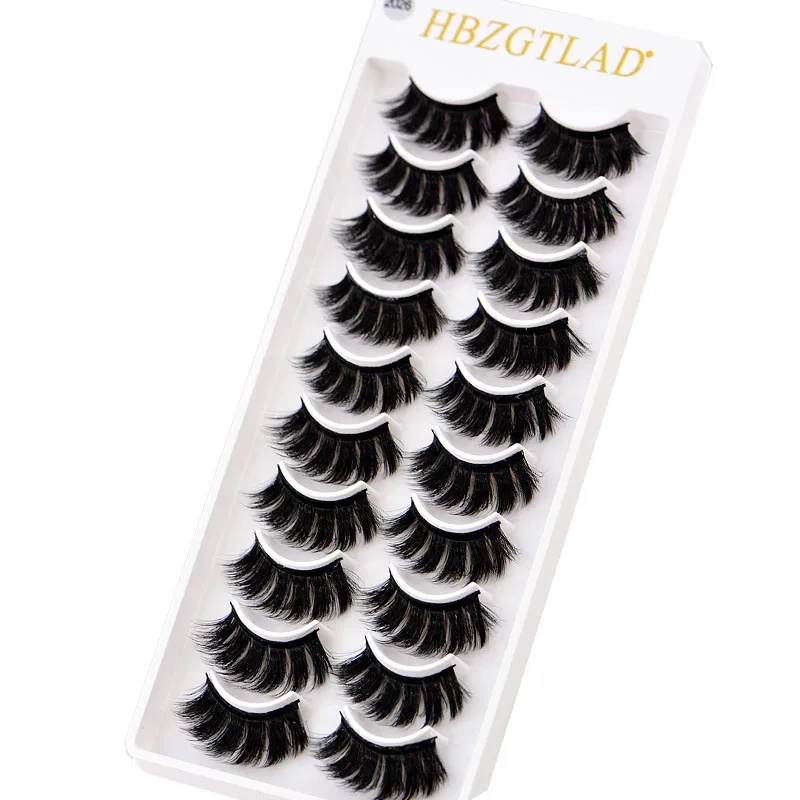 

HBZGTLAD 10 pairs natural false eyelashes fake lashes long makeup 3d mink lashes eyelash extension mink eyelashes for beauty