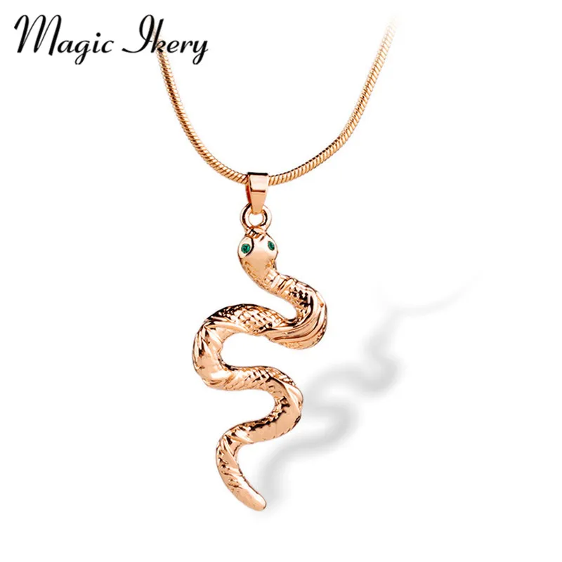 Женское Ожерелье в виде змеи Magic Ikery золотистого цвета Ювелирное Украшение для