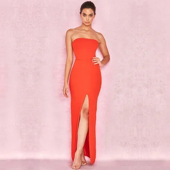 

2018 New Arrival Fashion Evening Party Dresses Summer Women Off Shoulder Strapless Sexy Backless Solid Elegant Dresses Wholesale