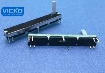 

[VK] Black mixer 6CM 60mm B10K B10KX2 B103 double clipper potentiometer handle 15MMC 15MM switch with dust