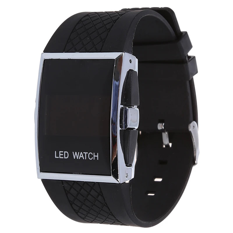 Luxury Digital Mens Red LED Light Sport Wrist Watch Gift Style - Black | Электроника