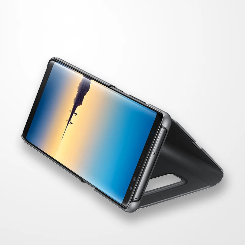 BoeYink Smart Chip Touch Flip Stand Case For Samsung Galaxy Note 9 8 5 S9 Plus S8 S7 Edge S6 Edge S8 S9 Plus Clear View Cover