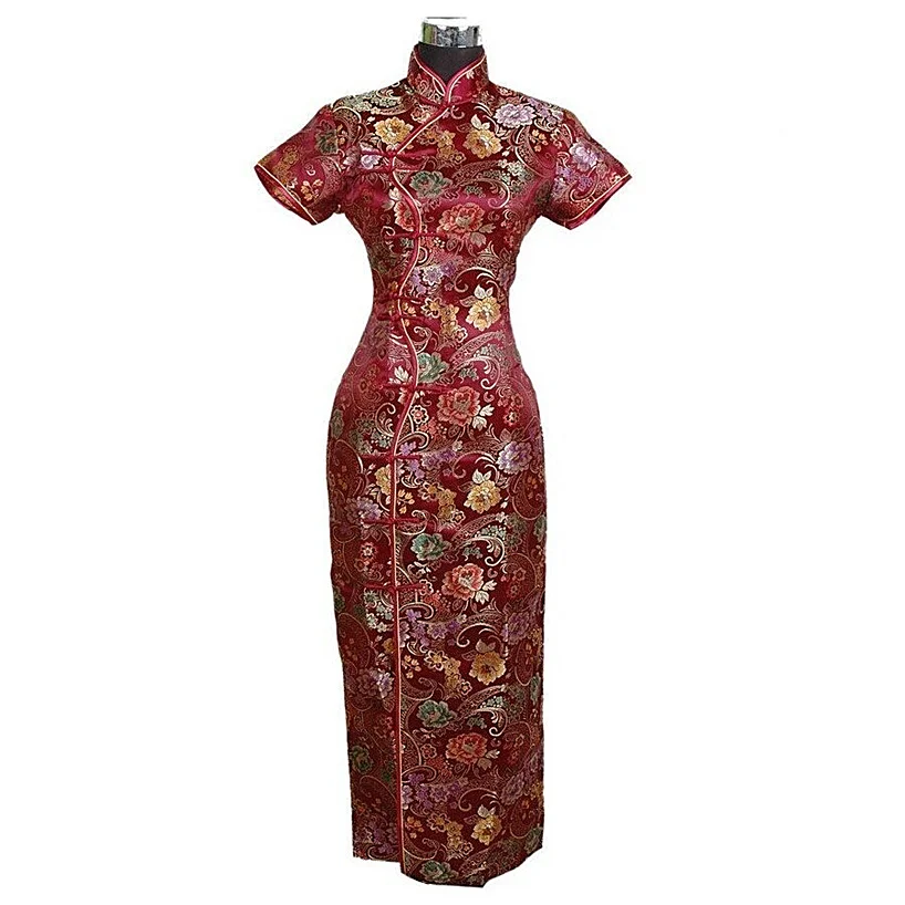 Chinese traditional Women's Long dress Qipao Cheong-sam Wedding Evening Dress Size S M L XL XXL XXXL C0001