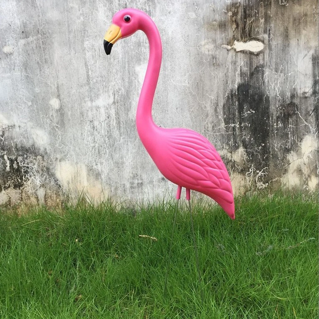 4pcs Vivid Large Pink Flamingo Garden Decor Lawn Art Ornament Home DIY Crafts