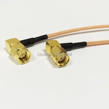 SMA штекер правый угол разъем Переключатель RP-SMA штекер правый угол конвертер кабель RG316 15 см " адаптер
