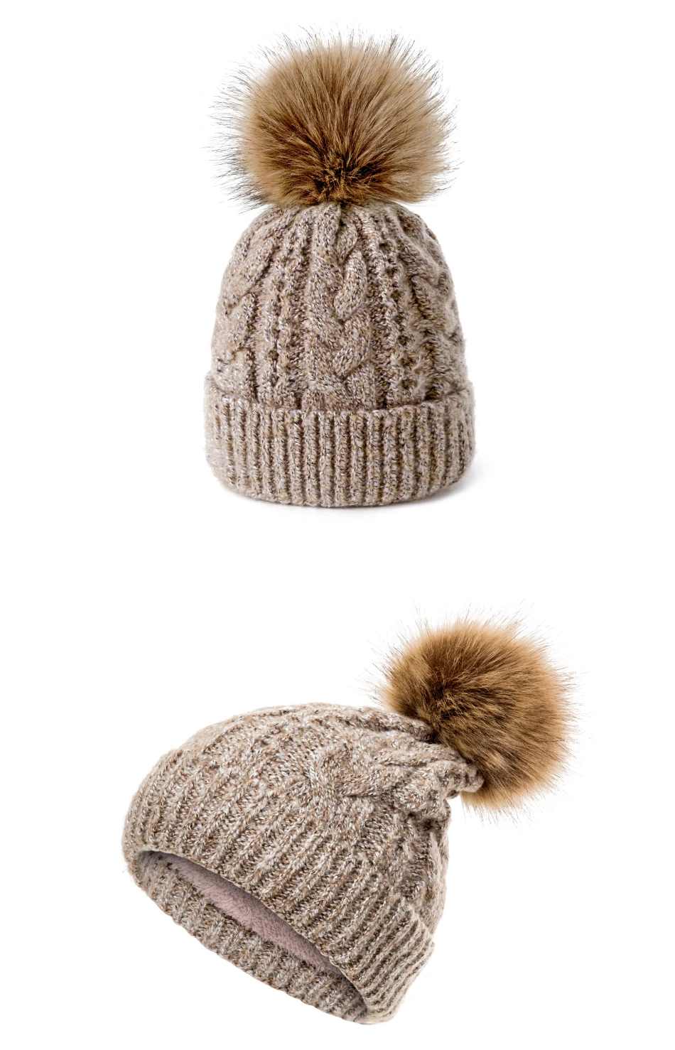 MOLIXINYU/Новая зимняя утепленная детская шапка с помпонами, мягкая зимняя вязаная шапка для мальчиков и девочек, зимняя детская шапка для детей возрастом от 5 лет
