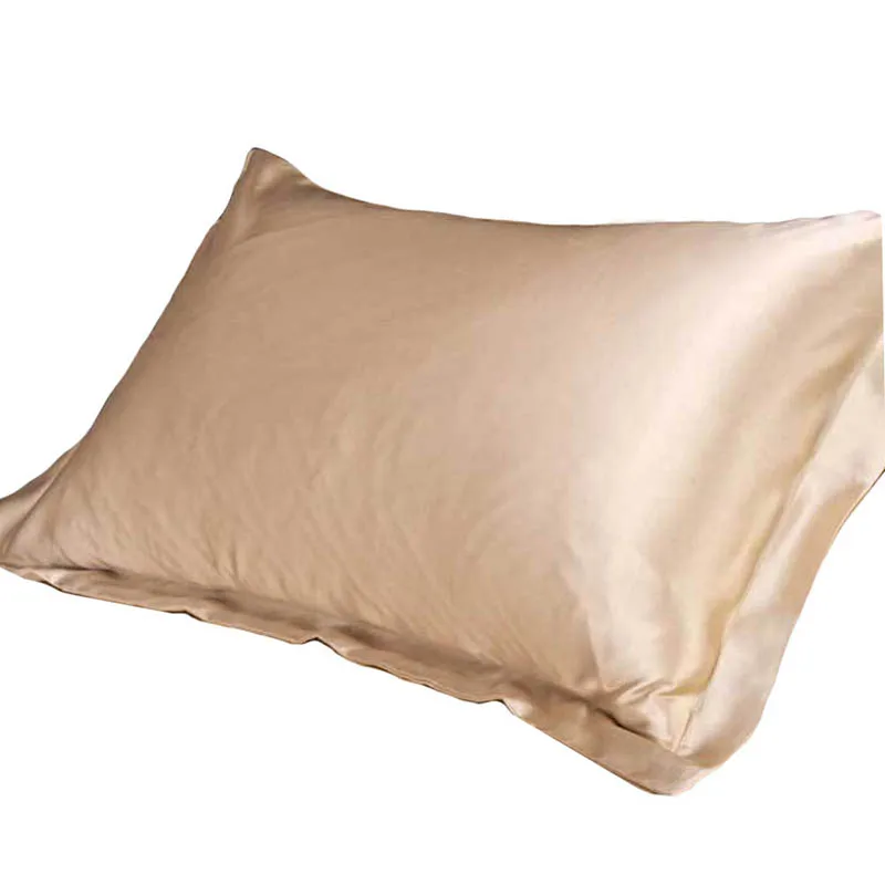 Urijk наволочка из чистого эмуляционного шелка и сатина, наволочка для подушки, удобная Роскошная наволочка для кровати, наволочки для подушек 48x74 см - Цвет: gold