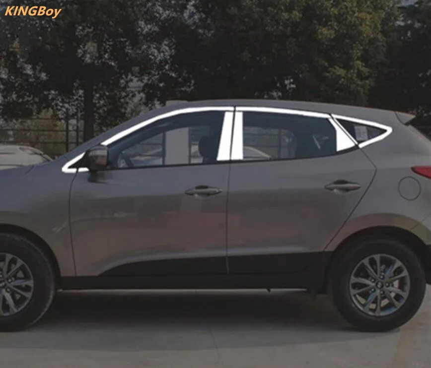 Нержавеющая сталь двери, окна оконные наличники Накладка для hyundai ix35 2009