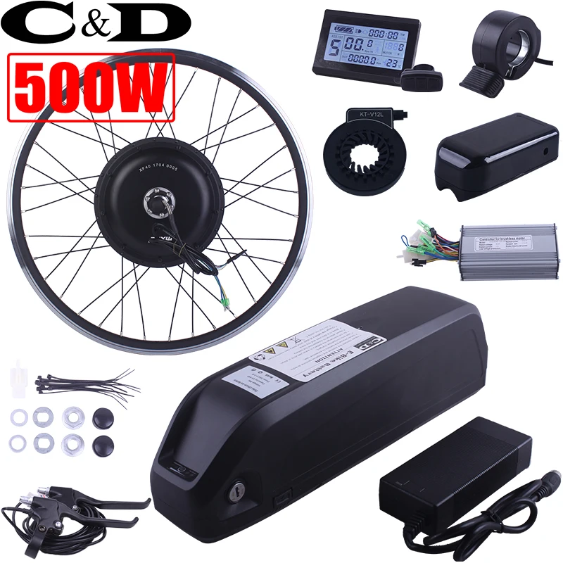 Excellent Ebike Electric Bike Conversion Kit XF39 XF40 Motor MXUS Brand hailong 1 battery 500W 36V 17AH 48V 52V 13.6AH LED LCD freehub 51