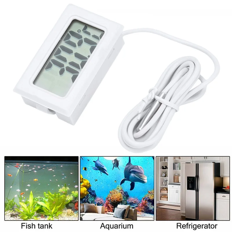 

Hot Lovely Mini Digital Thermometer LCD Display with Probe Fish Tank Refrigerator Temperature Meter Hogard AU21