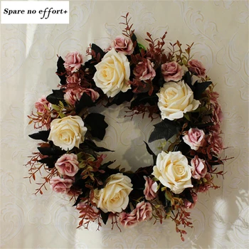 

Hawaii Party Wall Door Hanging Artificial Flowers Wreath Wedding Decoration Floral Garland Hawaii Flowers Wreath Coroa De Flores