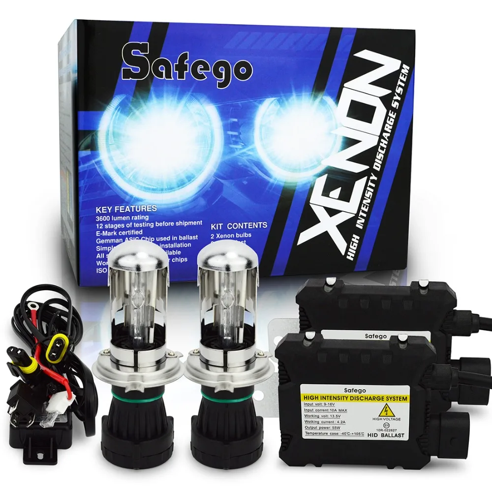 1set bixenon h4 kit 55W DC H4 HID Bixenon Hilo Conversion Headlight Kit 4300 6000K 8000K