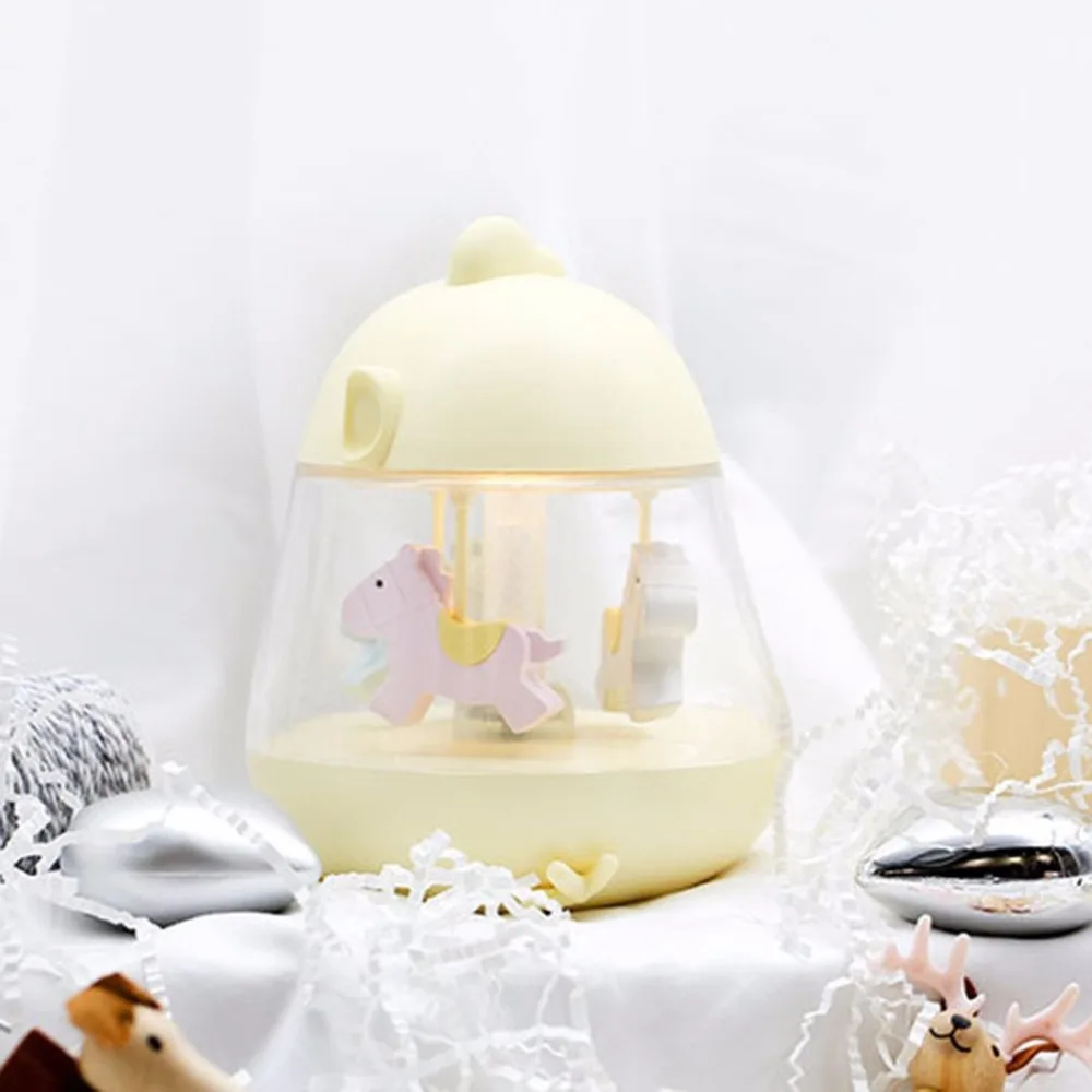 

Creative USB Charging Carousel Music Light Led Bedside Night Light Rechargeable Touch Cute Music Lamp