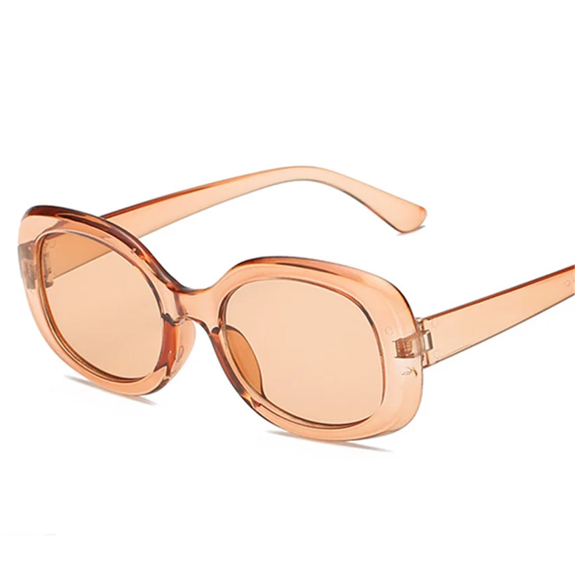 Oulylan, женские Овальные Солнцезащитные очки, Роскошные, брендовые, дизайнерские, Ретро стиль, солнцезащитные очки, Ретро стиль, модные очки для мужчин, солнцезащитные очки, UV400 - Цвет линз: Brown