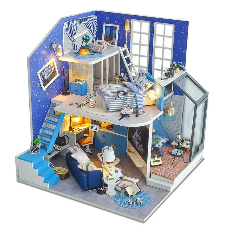 Blue Observation DIY Miniature Loft Kit 11 2