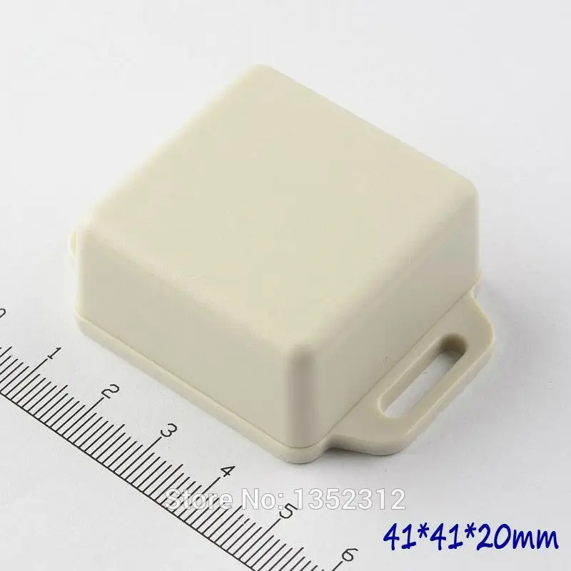 

20 pcs/lot 41*41*20mm wall-mounted small plastic box with ears DIY project box for electronic pcb abs IP55 DIY junction box