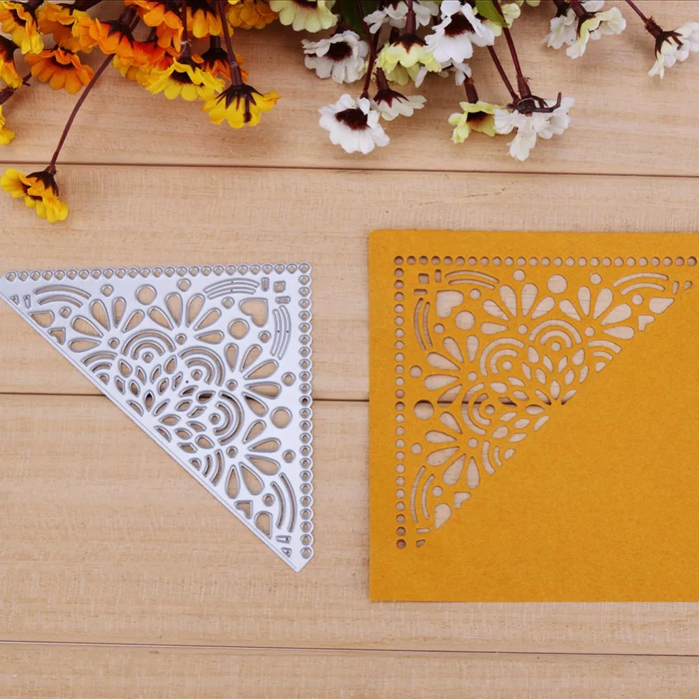 

2019 New Design Triangle Tool Hollow Metal Cutting Dies Stencils For Photo Album Decorative Paper Card Embossing Dies