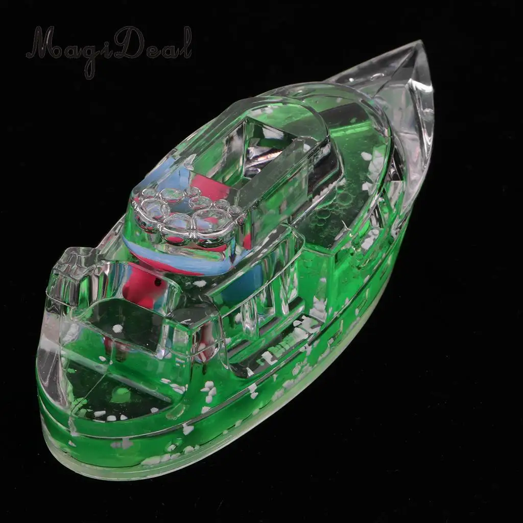Sensory Toy For Relaxation, Boat Shaped Pen Holder Liquid Motion Bubbler Toy