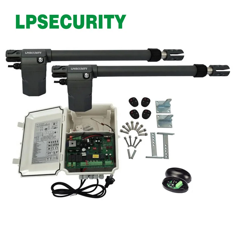 kit5 LPSECURITY 220 В поворотный рычаг сверхмощный поворотный ворот операторский комплект con gsm Открыватель двери, сигнальный светильник, Фотоэлементы y 4 передатчики на выбор - Цвет: kit5