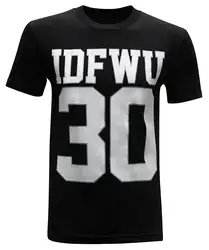 Idfwu 30 черный Для мужчин футболка Новая мода Для мужчин; короткий рукав Футболка с принтом Лето известный Костюмы короткий рукав хип-хоп