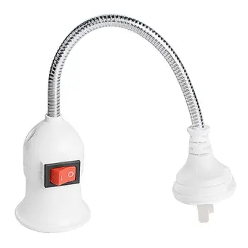 

E27 LED Bulb Lamp On/Off Switch Lighting Elongation Holder Flexible Angle Extension Thread Head Night Light Adapter Converter