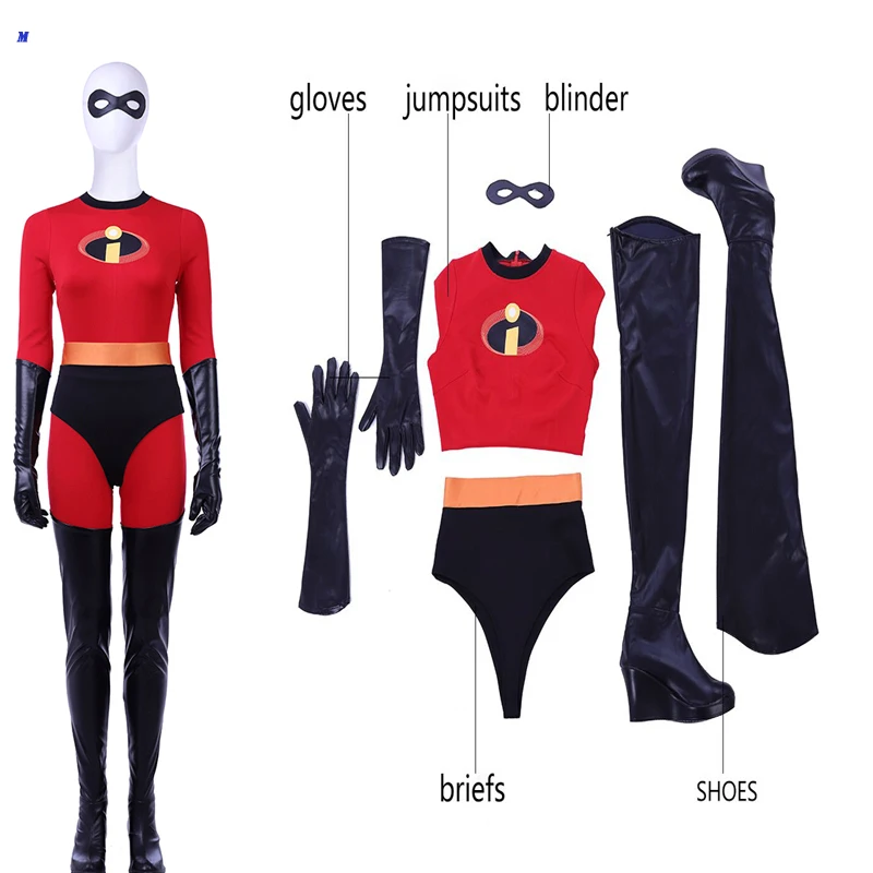 New Arrival The Incredibles Elastigirl Cosplay Costume Spandex Superhero Costume Halloween