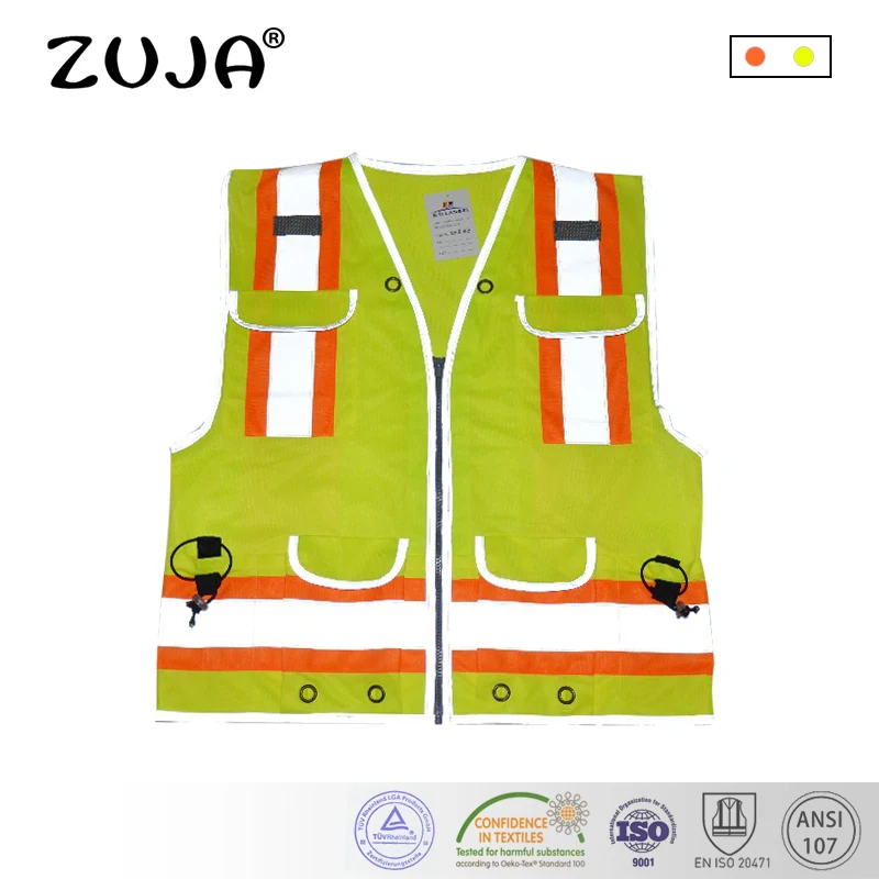 Good Quality High Visibility Reflective Waring Safety Vest Multi-Pockets Good Quality High Visibility Reflective Waring Safety Vest Multi-Pockets