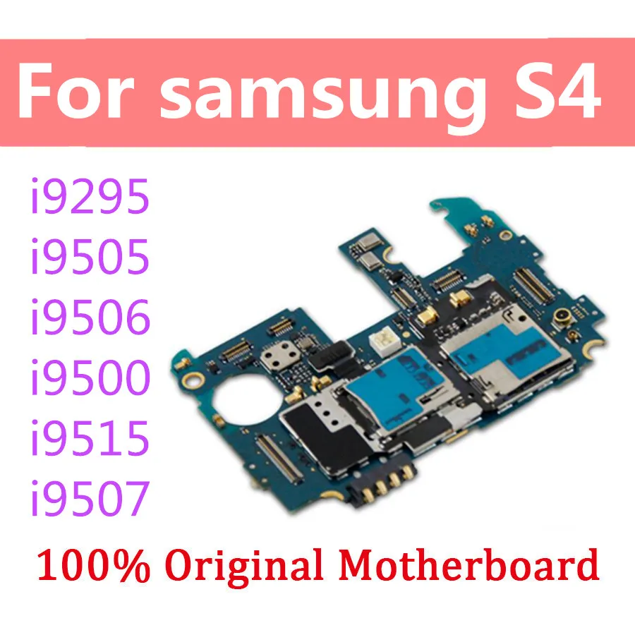 

For Original Samsung Galaxy S4 i9295 i9505 i9506 i9500 i9515 i9507 Logic Board Motherboard Unlocked Mainboard Good Working