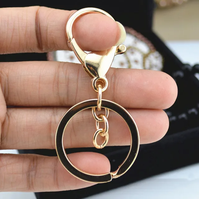 2pcs/lot stainless steel Iron Round Metal Keyring Key Ring Key Chain