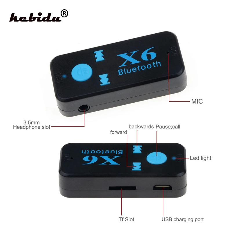 Bluetooth адаптер kebidu 3 в 1 беспроводной 4 2 USB приемник 5 мм аудио поддержка TF карты