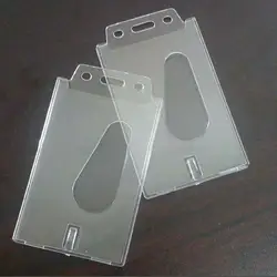 100X60X4 мм 1 шт. прозрачный чехол прозрачный Вертикальный жесткий пластиковый держатель Бейджа Card ID держатель кредитной карты