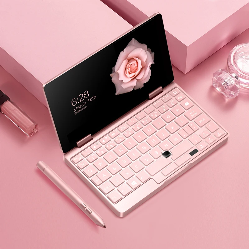 

New Onemix 2s pink cat laptop 7" MINI notebook RAM 8GB ROM 256GB Windows 10 business Office Computer Pocket PDA Stylus free ship