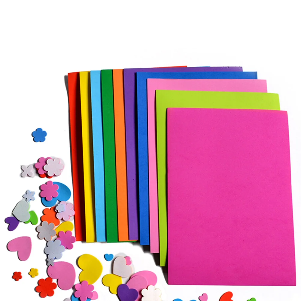 10pcs Sponge Paper DIY Thick Multicolor Sponge Foam Paper Fold Scrapbooking Craft Paper Wholesale 18.5*26*0.2cm Random Color