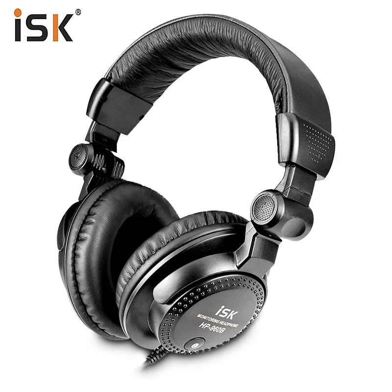 

New ISK HP-960B Headband Headphone Auriculares Studio Monitor Dynamic Stereo DJ Headphones HD Headset Noise Isolating Earphone