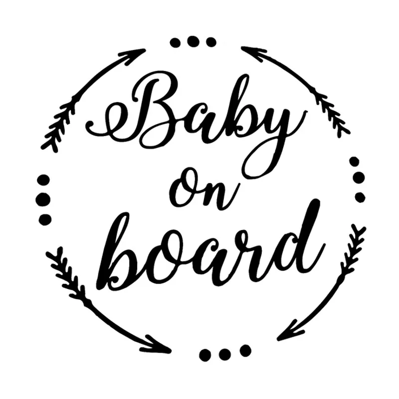 

15.8CM*15.6CM BABY ON BOARD Baby In The Car Stickers Warning Vinyl Decoration
