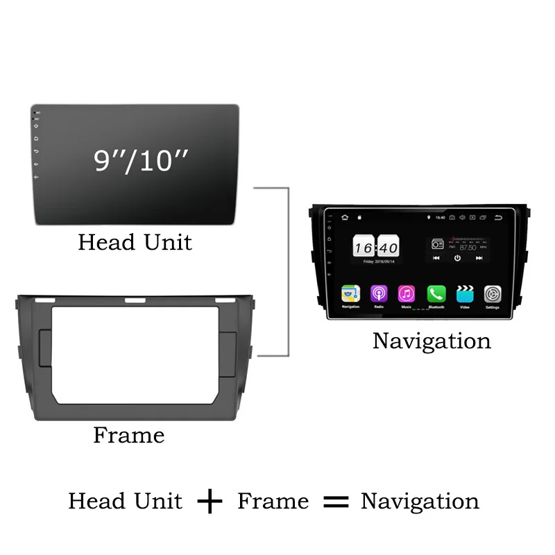 Best 10.1Inch PX30 Android 9.0 Car DVD Multimedia Player For Toyota Highlander 2015-2018 GPS Navigation Radio Stereo Audio 5