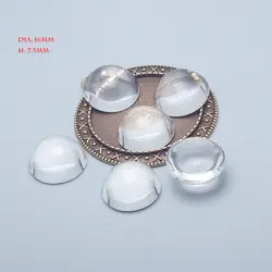 16 мм круглый прозрачный стеклянный кабошон купольная Камея Кабошон для изготовления ювелирных изделий 50 шт 7680