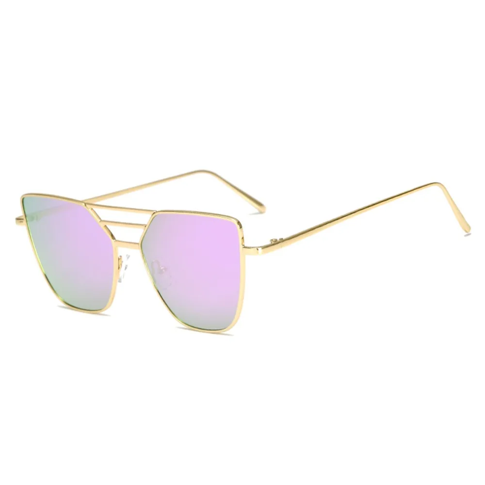 Мода кошачий глаз винтажная, брендовая, дизайнерская Смола Солнцезащитные очки для женщин металлические Светоотражающие солнечные женские очки оculos