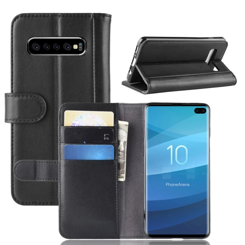 

HAWEEL Horizontal Flip Genuine Leather Case for Galaxy S10+, with Card Slots & Holder & Wallet