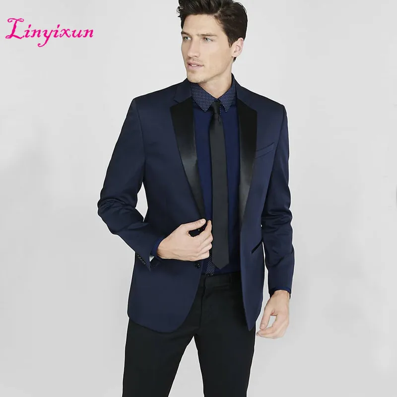 Superoferta Linyixun 2017 Hecho A Medida Azul Marino Bule Traje Homme Hombres Traje De Fumar Ternos Masculino Trajes De Boda Para Hombre Blanco Trajes De Hombre September 2020