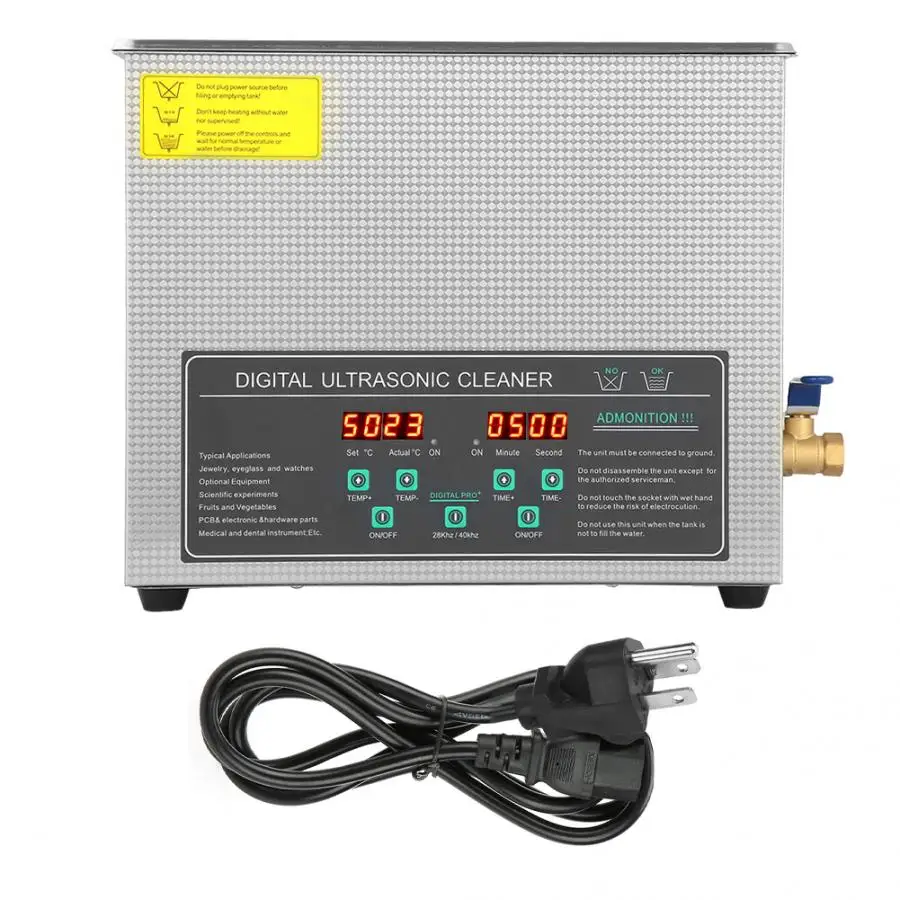 

6L Double-frequency Digital Stainless Steel Ultrasonic Cleaner Cleaning Machine 110V